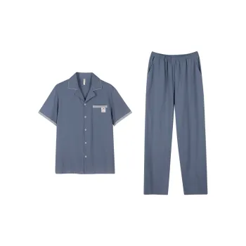 Follow The United States Pajama Set Men's Light Blue