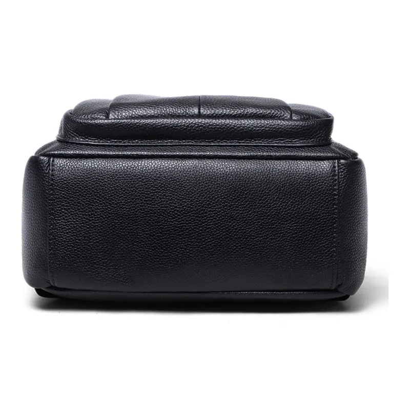 COMELY Cow Leather Patchwork Synthetic Leather Backpack Regular Women's Black-4