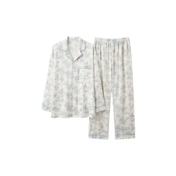 Chun Xi Pajama Set Men's Blue White