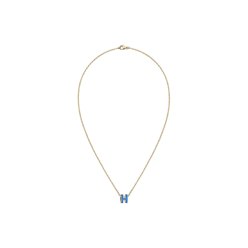 HERMES POP H Collection Gold-Plated Necklaces Women's Gold Chain-4