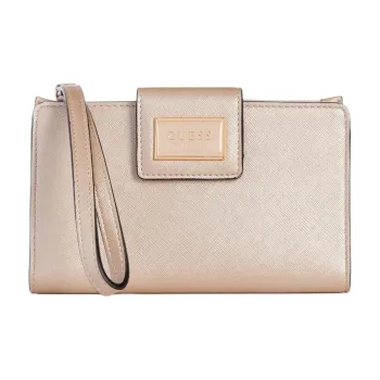 GUESS Artificial Leather Cell Phone Storage Bag Unisex Taupe