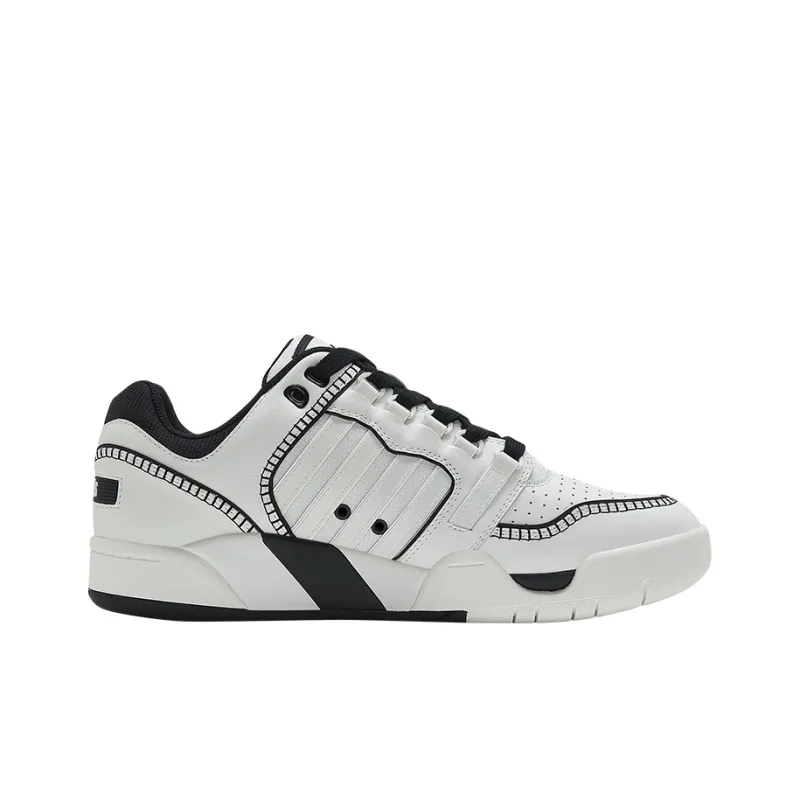 KARL LAGERFELD x KSWISS Lightweight And Breathable Low Top Skateboard Shoes Unisex Wimbledon White/Black-1
