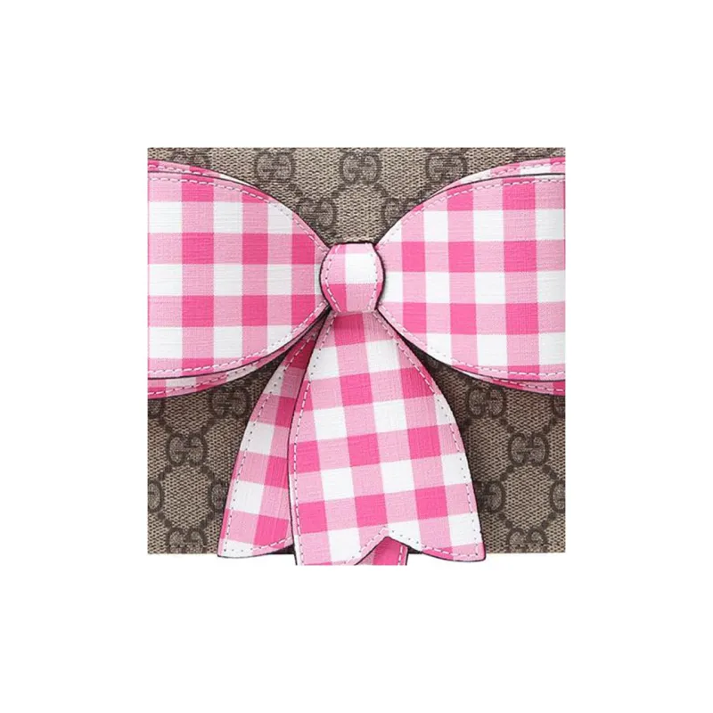 GUCCI Canvas Clutch Women's Pink/Ebony-5