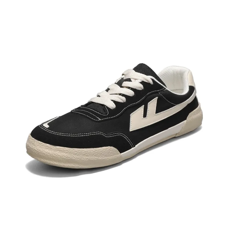 Warrior Wear resistant, Lightweight, Breathable, And Non slip. Low Top Canvas Shoes Unisex Black Rice Dark Beige-2