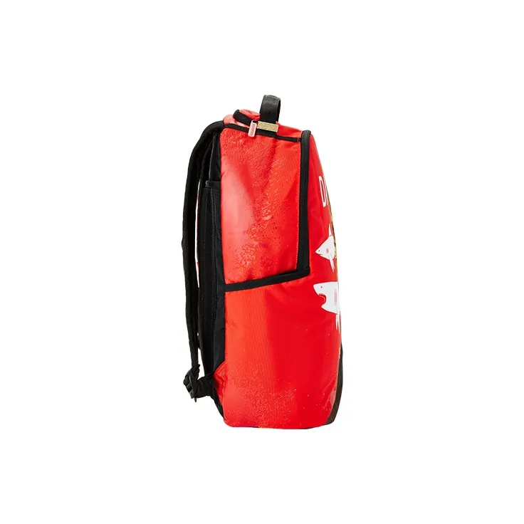 SPRAYGROUND Artificial Leather Travel Bags Laptop Bags Backpack Large Size Unisex Red-1