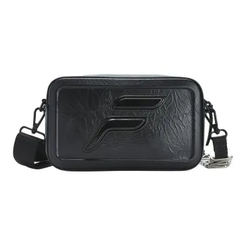 FILA FUSION Polyurethane Camera Bags Crossbody Bags Extra Small Unisex Pitch Black