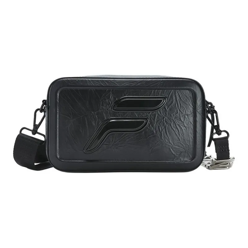 FILA FUSION Polyurethane Camera Bag, Crossbody Bag Unisex Pitch Black-0