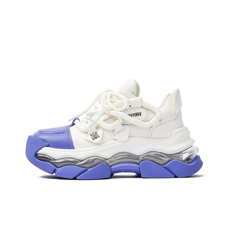 VINYVIOLA Cushioned Wear-Resistant Height Increasing Low-Top Chunky Sneakers Women's-0