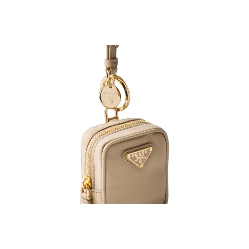 PRADA Re-Edition Recycled Nylon Clutch Mini Women's Camel-2