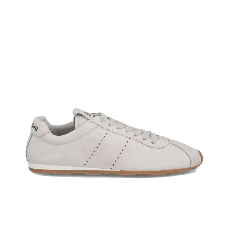 MIU MIU Plume Low Top Casual Shoes Women's White-1