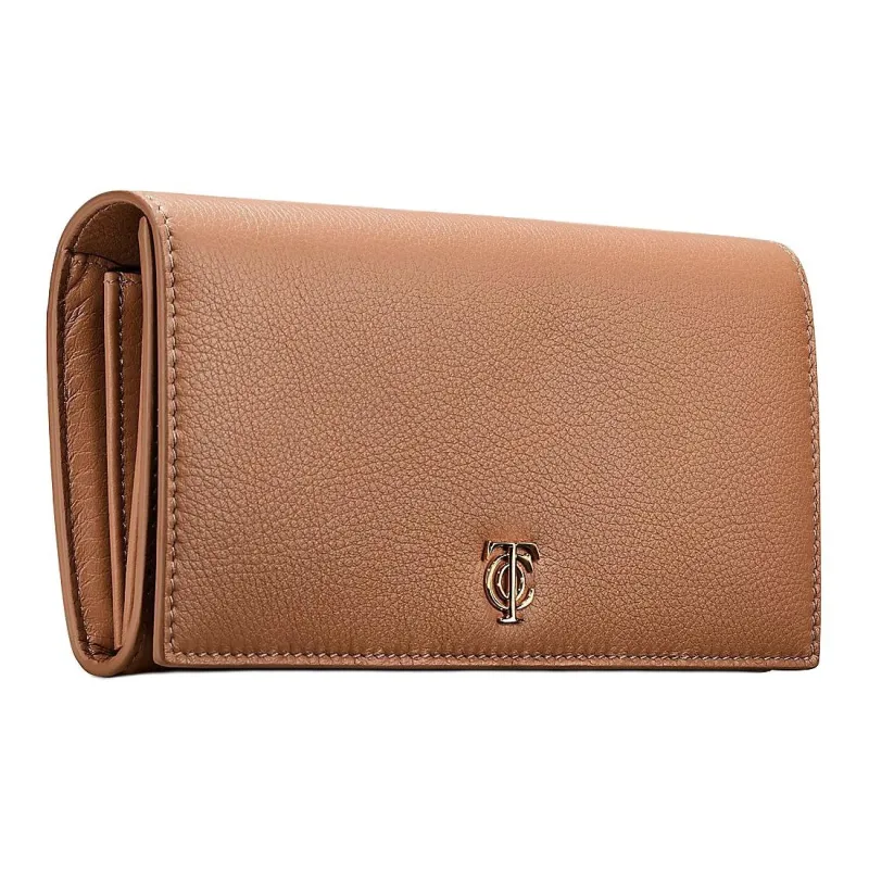 TIFFANY & CO. Leather Wallet Unisex Tan-1