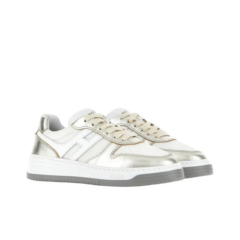 HOGAN H630 Metallic Panelled Low-Top Sneakers Women's-2