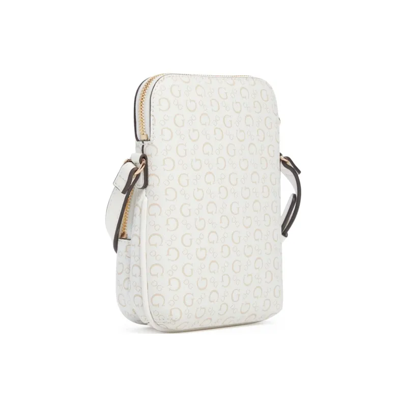 GUESS Canvas Shoulder Bag Crossbody Bag Mini Unisex White-1