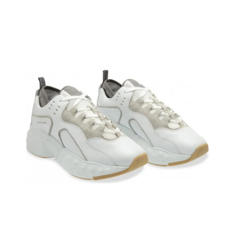 Acne Studios Shock Absorbers With Slip Resistant And Abrasion Resistant Properties Low Top Running Shoes Men's White-3