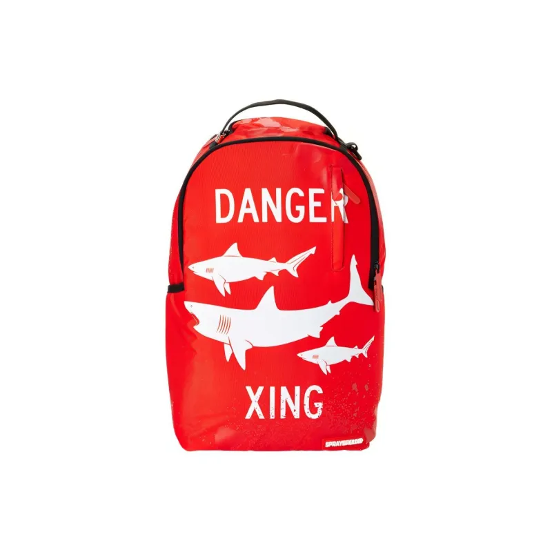 SPRAYGROUND Artificial Leather Travel Bags Laptop Bags Backpack Large Size Unisex Red-0
