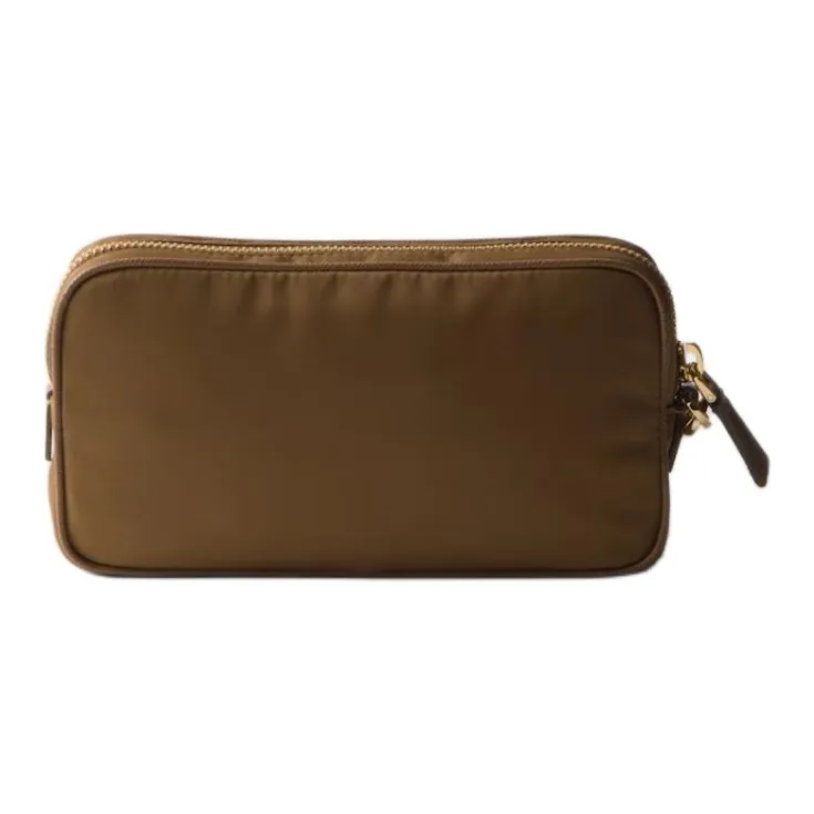 PRADA Re-Edition Recycled Nylon Clutch Women's Cork Beige-2