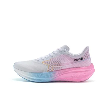 XTEP 260X 1.0 Running Shoes Women's Low Top Sail White/Fluorescent Cherry Blossom Pink