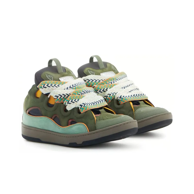 Lanvin Curb Sneakers Green-2