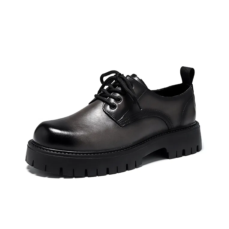 Beidouniao Dress Shoes Men Low Top Gray, Brown, Black-6