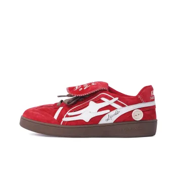 KILLWINNER Anti Slip Wear Resistant Low Top Skateboard Shoes Unisex Red