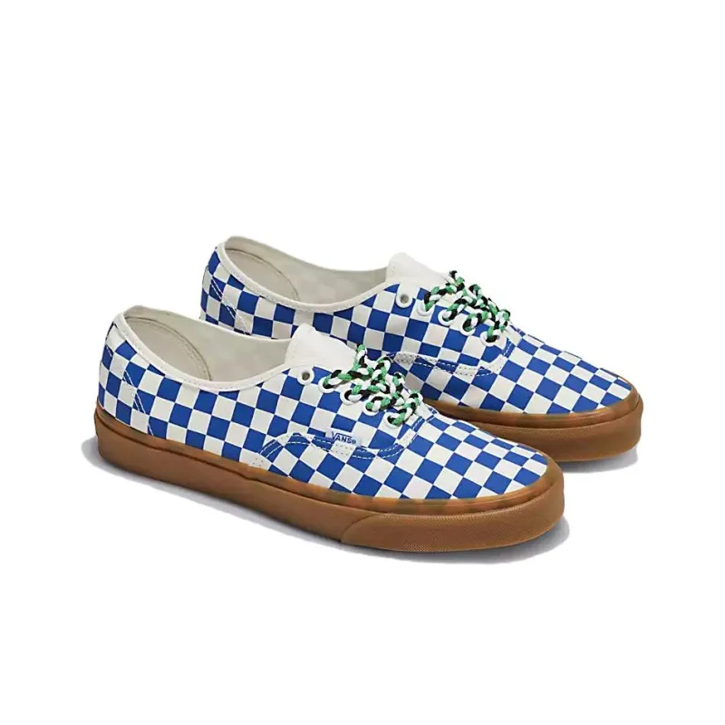 Authentic Vans 'Checkerboard Blue Gum Braided Laces'-2