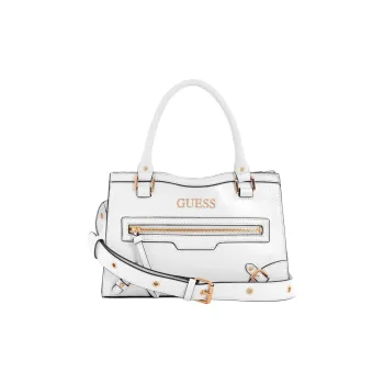 GUESS Patent Leather Bonded Leather Shoulder Bag Crossbody Bag Handbag Regular Women's White