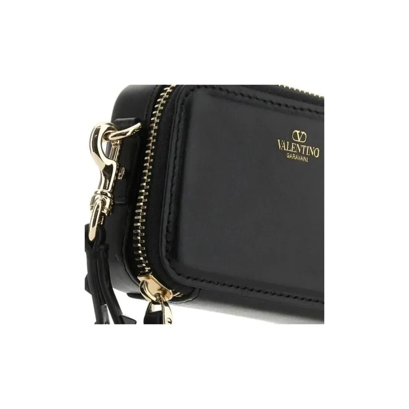 Valentino Smooth Leather Clutch Men's Black-3