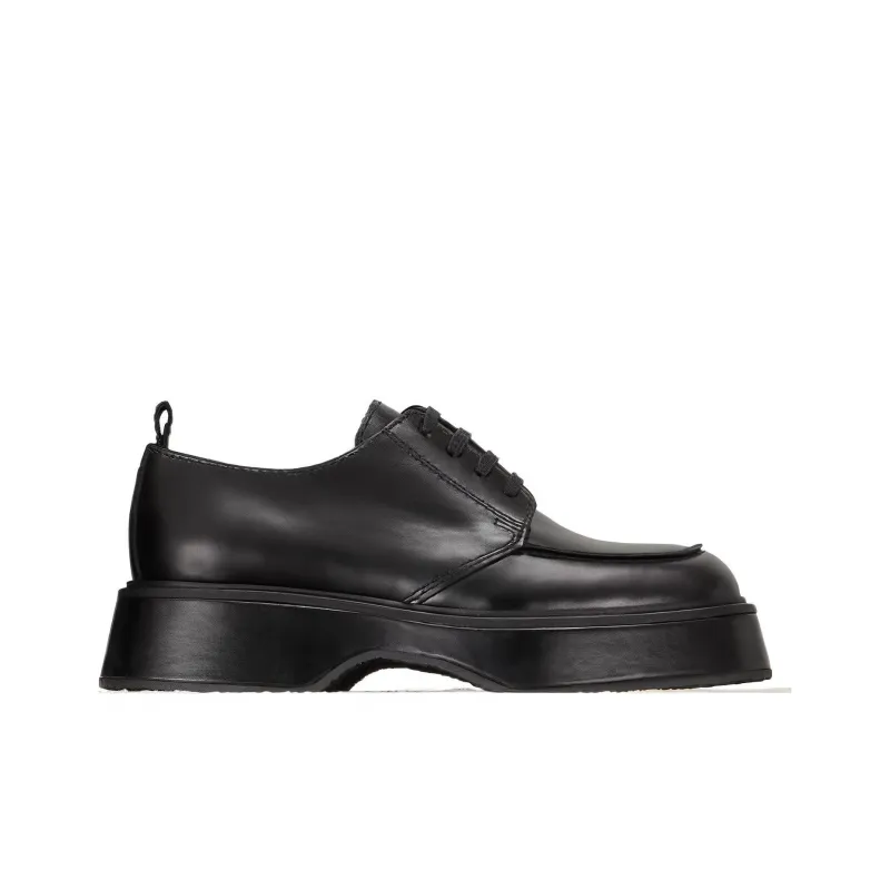 AMI Paris Lace-up Leather Loafers-1