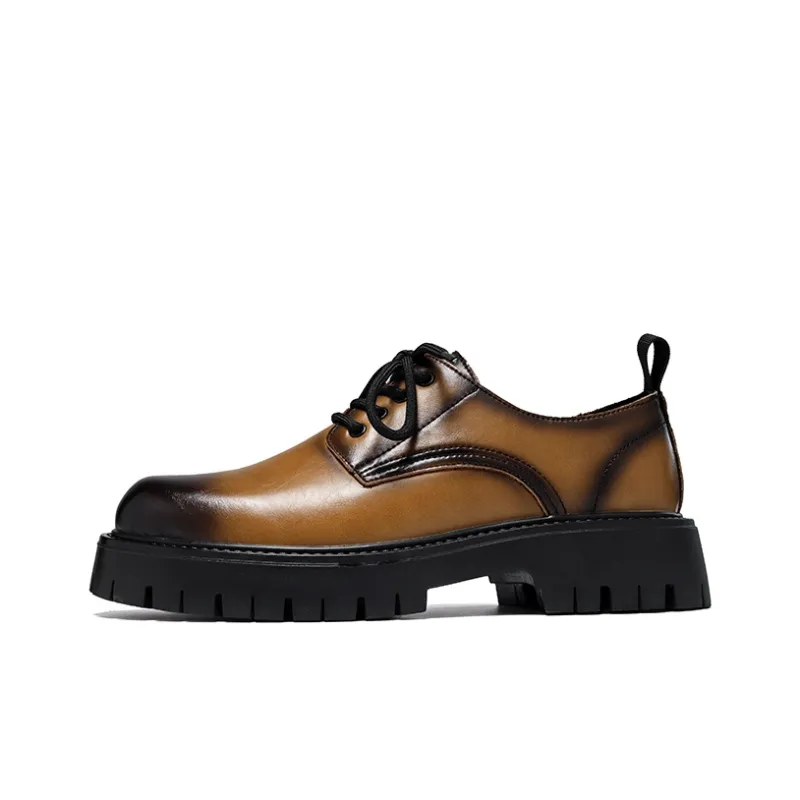 Beidouniao Dress Shoes Men Low Top Gray, Brown, Black-11