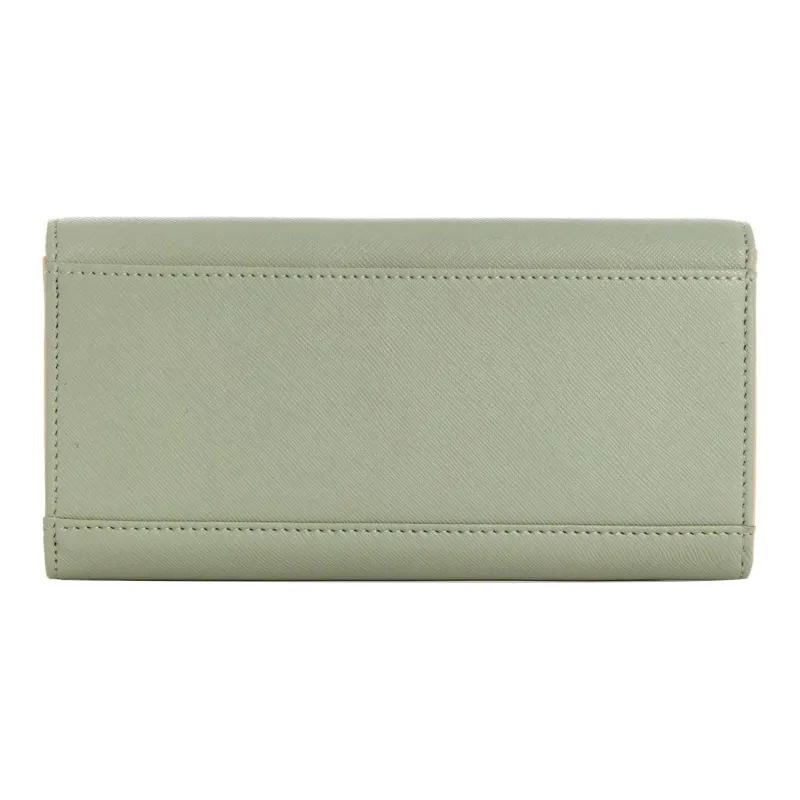 GUESS Artificial Leather Card Holder Wallet Unisex Light Green-1