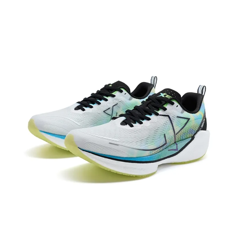 XTEP 360X Running Shoes Men Low Top New White/Scallion Green/Sky Blue-4