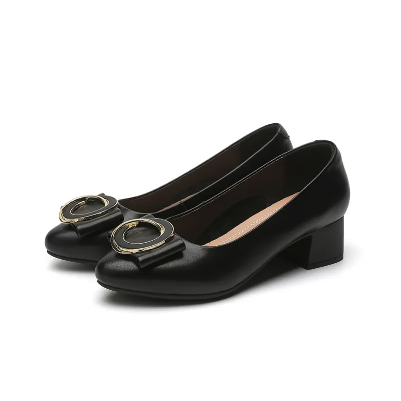 Rich Birds Top Grain Cow Leather Casual Single Shoes 4.5cm Women's-2