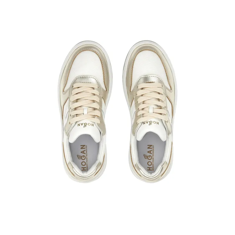 HOGAN H630 Metallic Panelled Low-Top Sneakers Women's-3