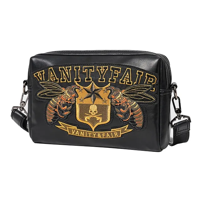 COTECi PU Crossbody Bag, Shoulder Bag Unisex Black-2