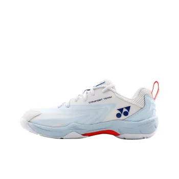 YONEX Power Cushion Cushioning Rebound Slip Resistant Lightweight Low Top Badminton Shoes Unisex White Light Blue
