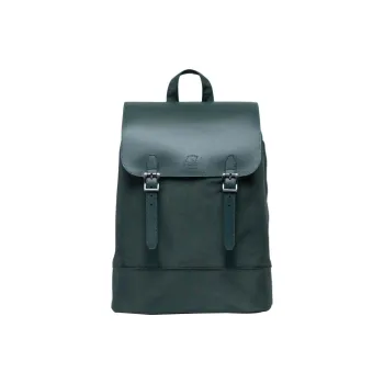 Herschel Genuine Leather Backpack Small Size Unisex Dark Green