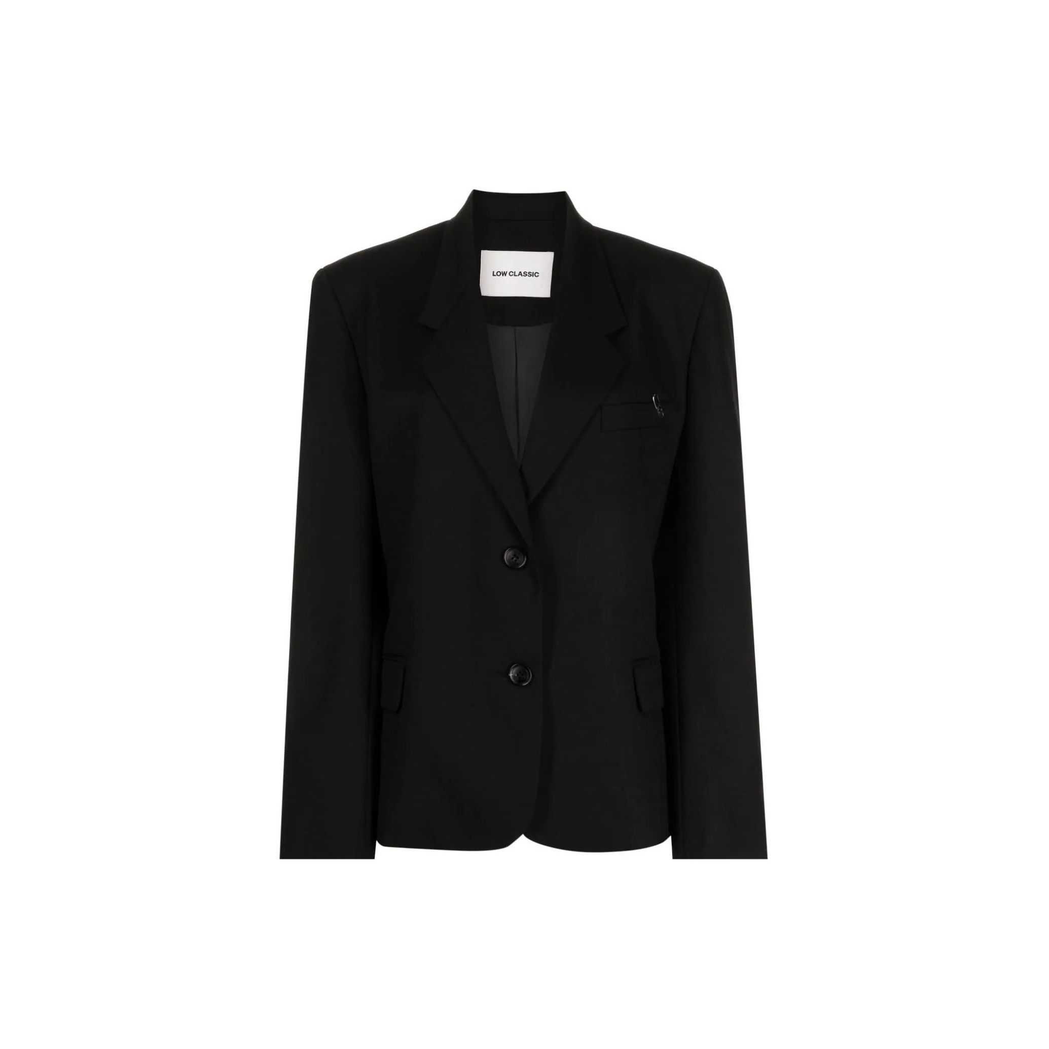 [LOW CLASSIC] / ☆ 24FW FINE ALPACA WOOL BLAZER COAT / BLACK Low Classic Jackets Coats Women on Sale & Authentic - POIZON