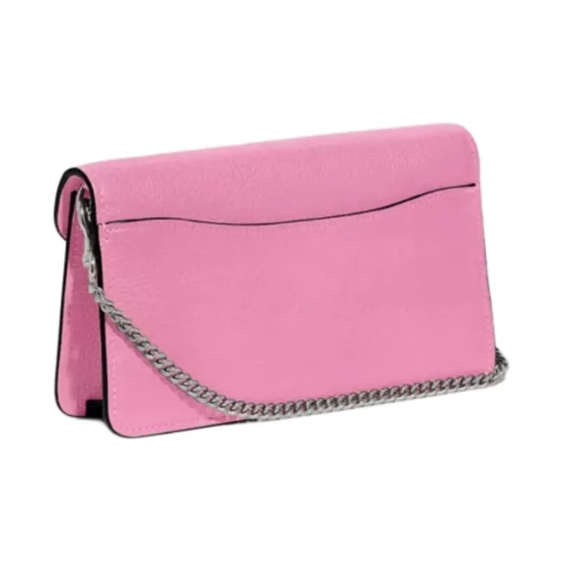 COACH Tabby Pebbled Leather Shoulder Bag, Crossbody Bag Trumpets Women's Bright Pink-1
