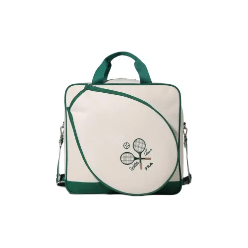 FILA Cotton Shoulder Bag Crossbody Bag Handbag Unisex Green