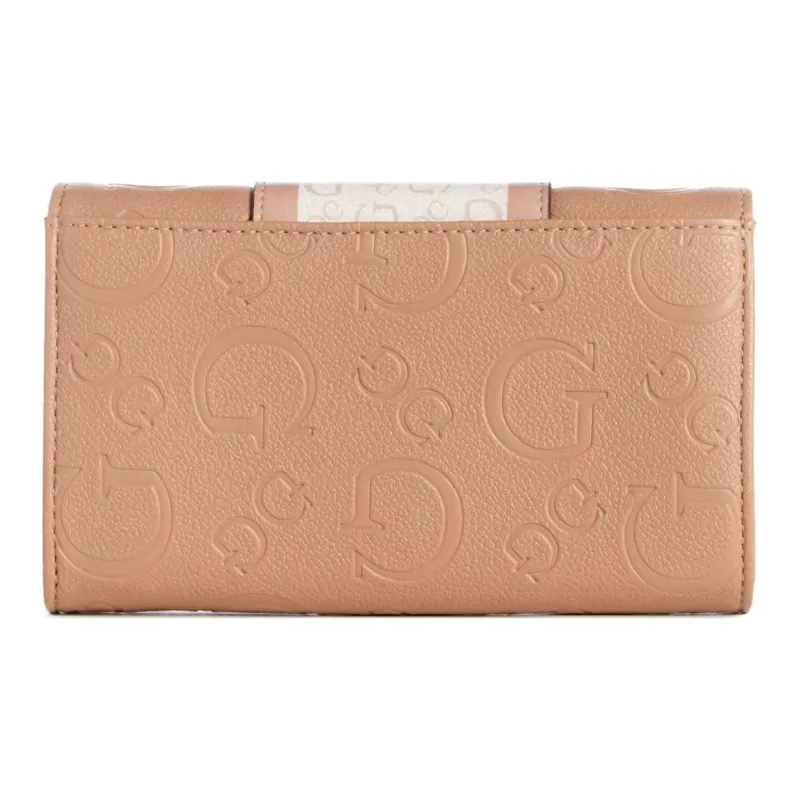 GUESS Artificial Leather Card Holder Wallet Unisex Brown-1