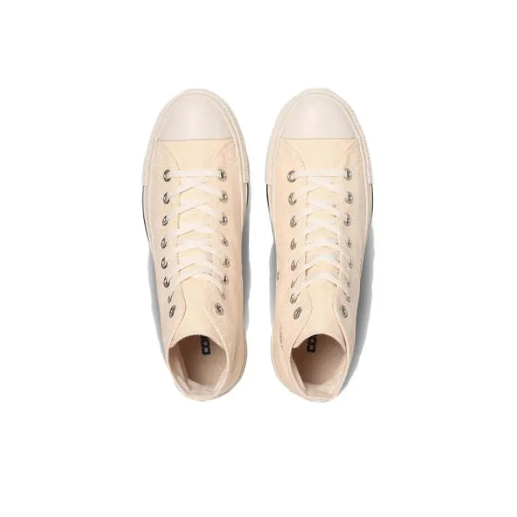 Converse All Star WASHEDCANVAS HI Durable Cushioning High Top Canvas Shoes Unisex Ecru Japan Version-3