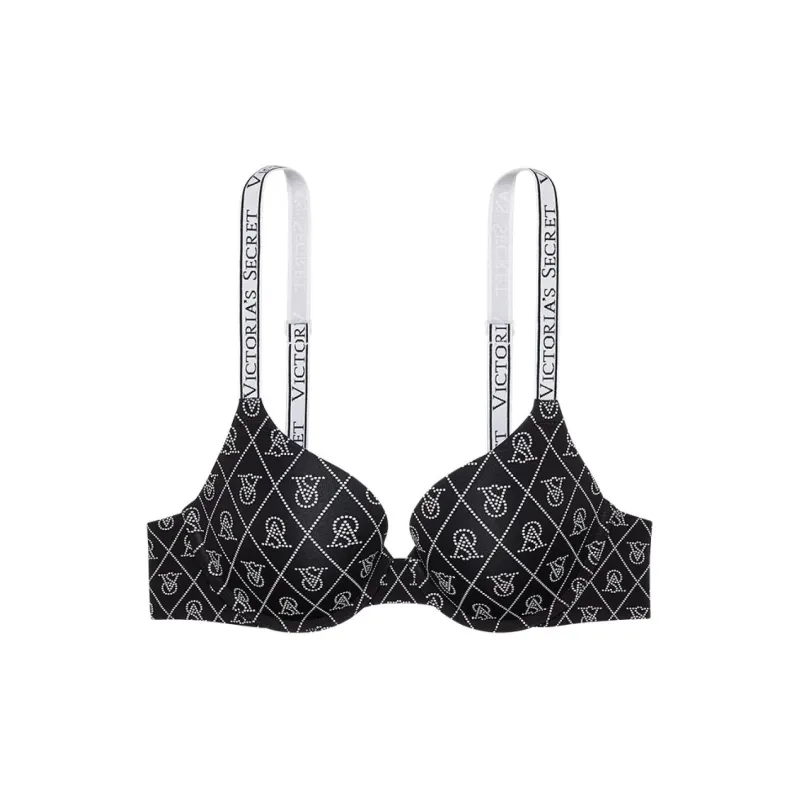 Victoria's Secret Bra Women's Black Logo-0