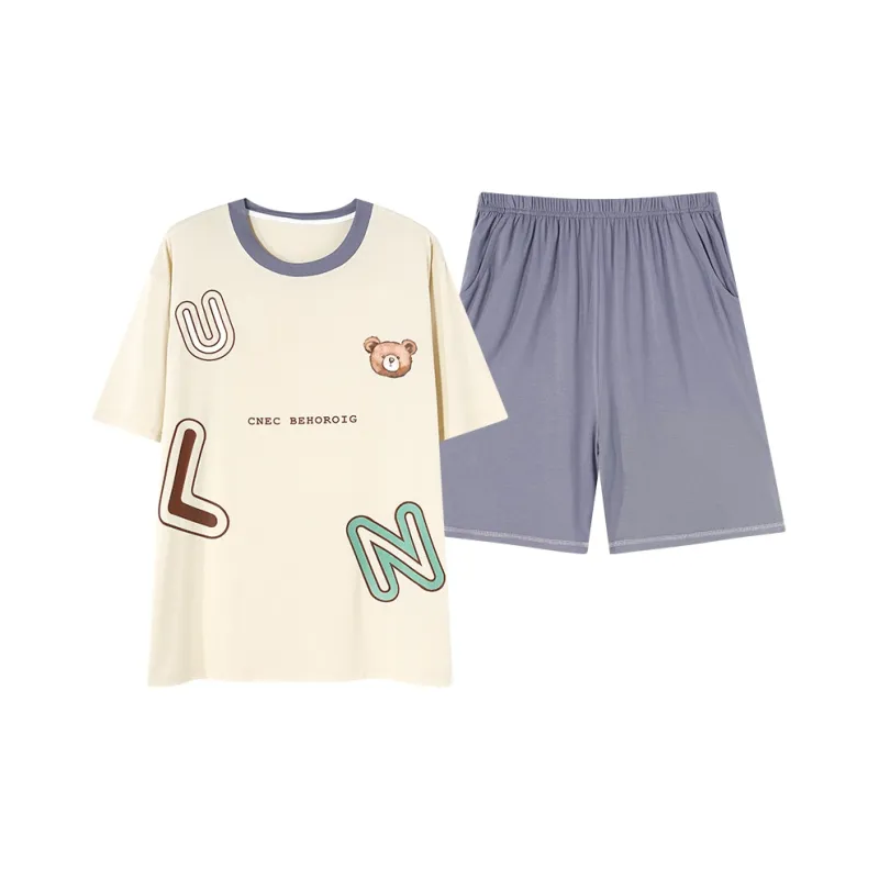 JinShaLa Pajama Set Men's Apricot-0