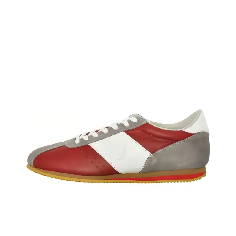 EMPORIO ARMANI Low Top Sports Casual Shoes Men's Gray White Red-0