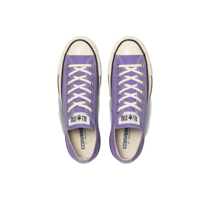 Converse All Star Non slip Lightweight Low Top Canvas Shoes Unisex Purple White Japan Version-3