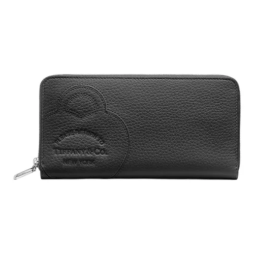 TIFFANY & CO. Return To Tiffany Collection Taurillon Leather Wallet Large Size Women's Black