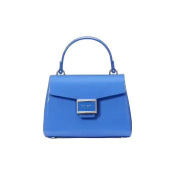 Kate Spade Katy Patent Leather Smooth Leather Shoulder Bag Crossbody Bag Handbag Small Size Women's Opal Blue