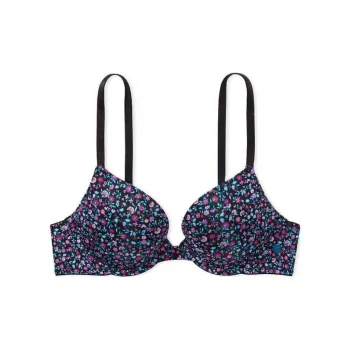 VICTORIA'S SECRET Bra Women's Black Background Floral Print