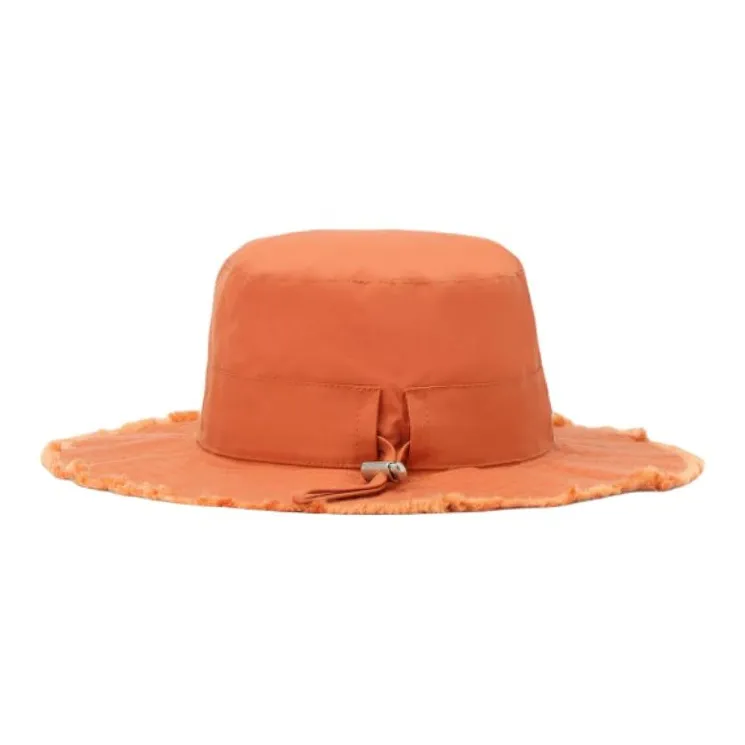 Jacquemus Cotton Bucket Hats Unisex Orange-1