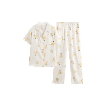 FENTENG Pajama Set Women's Elegant White